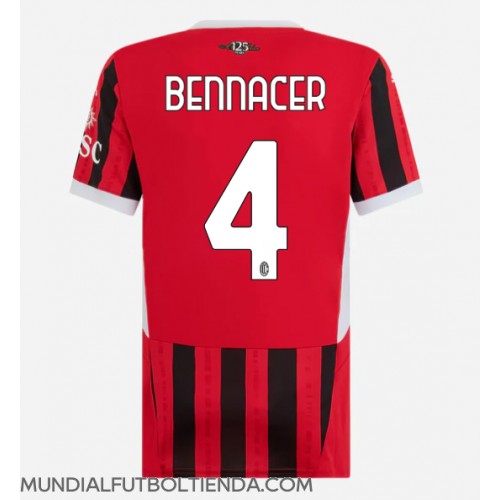 Camiseta AC Milan Ismael Bennacer #4 Primera Equipación Replica 2024-25 para mujer mangas cortas